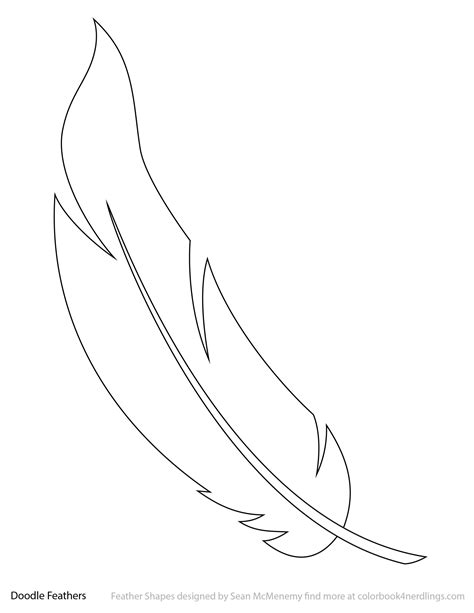 Feather Outline Printable